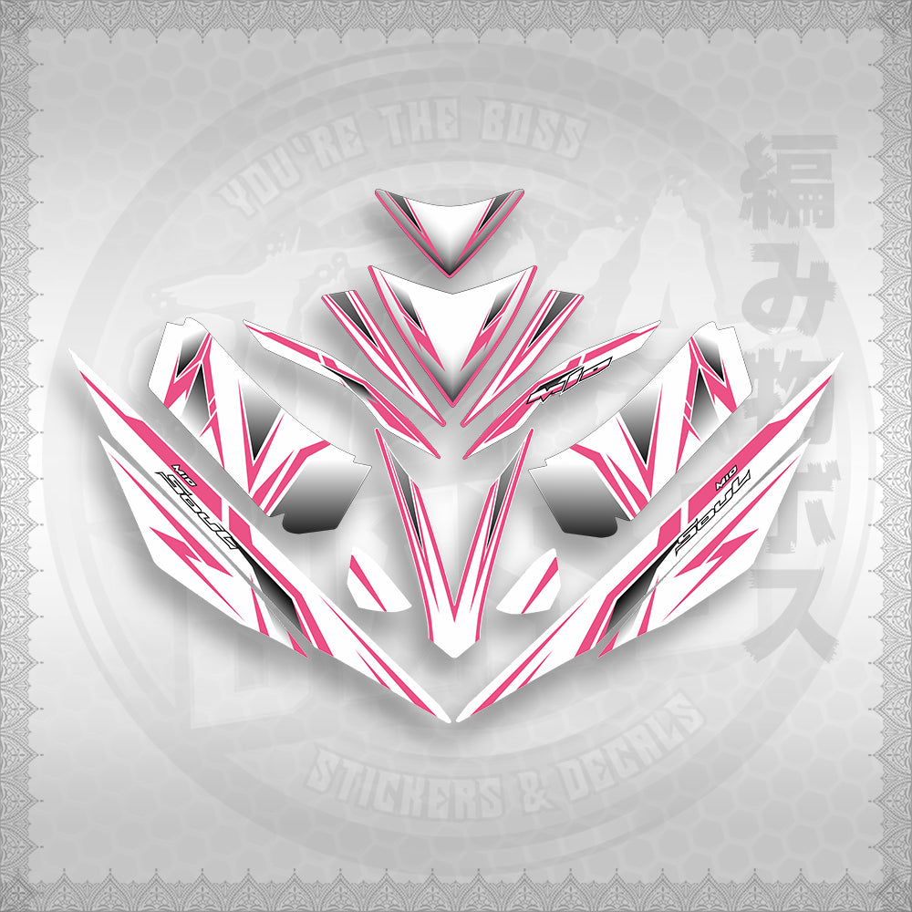 STICKER DECALS for MIO 4 (MIRGADEFOWH) By STICKABOSS (SOFIE LAMINATED WATERPROOF)