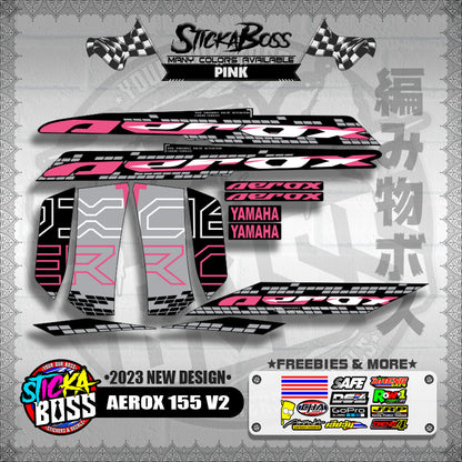 AEROX 155 V2 MALAYSIAN DECALS ( 2023 NEW DESIGN )【WITH FREEBIES】