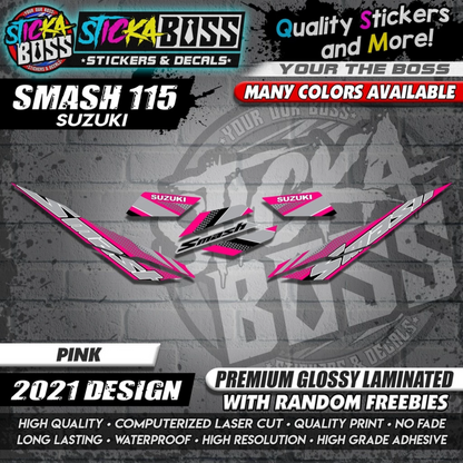 Suzuki Smash 115 Stock Decals ( 2021 DESIGN )【WITH FREEBIES】
