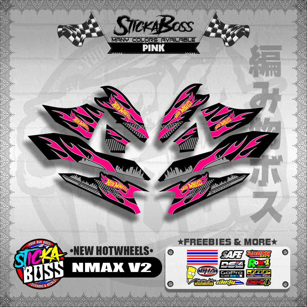 NMAX V2 DECALS ( NEW HOTWHEELS )【WITH FREEBIES】