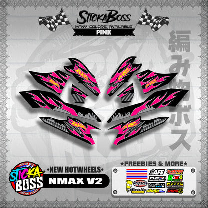 NMAX V2 DECALS ( NEW HOTWHEELS )【WITH FREEBIES】