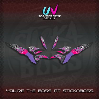 【PREMIUM UV PRINT】TRANSPARENT CLICK 125 V3  DECALS(ARAI API NEW TERBARU DESIGN)By STICKABOSS