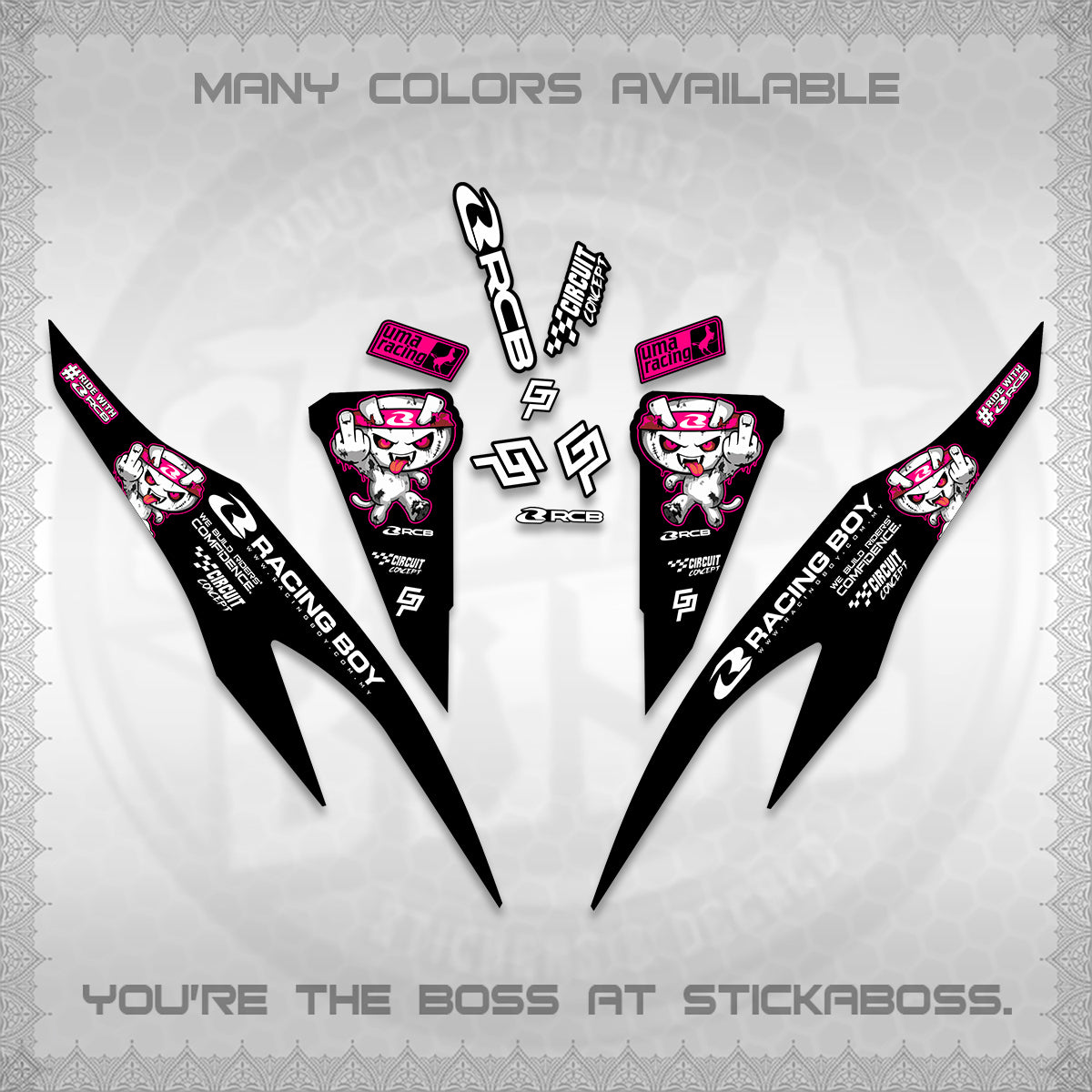 CLICK V2 DECALS (2026 RACE ZOMBIE DESIGN)STICKER DECALS By STICKABOSS