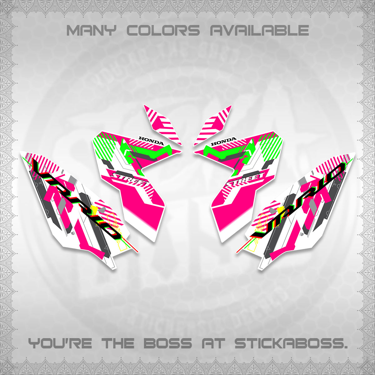CLICK 125 V3 VARIO FOR WHITE DECALS (2026 STREET STYLE EDITION) STICKER DECALS By STICKABOSS
