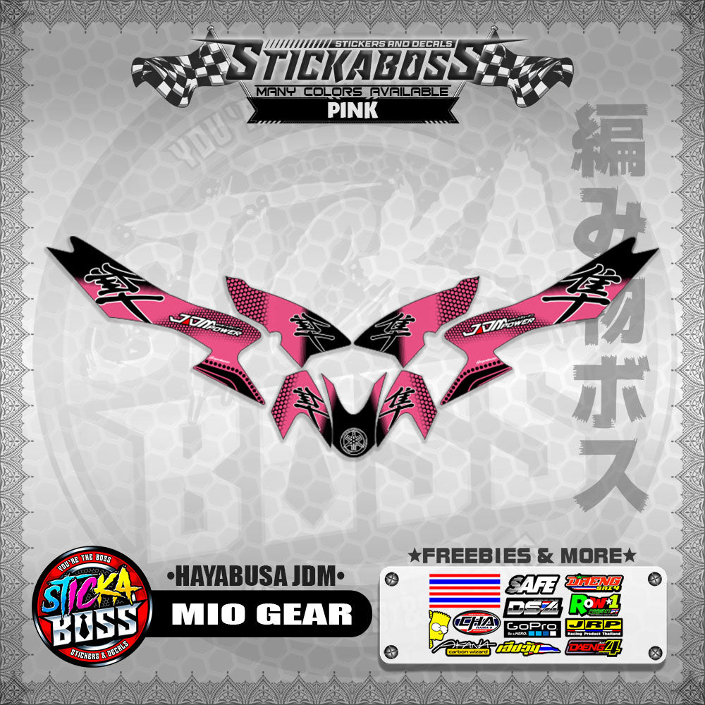 MIO GEAR STICKER DECALS ( HAYABUSA JDM )【WITH FREEBIES】