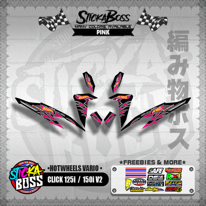 CLICK 125i / 150i V2 DECALS ( HOTWHEELS VARIO )【WITH FREEBIES】