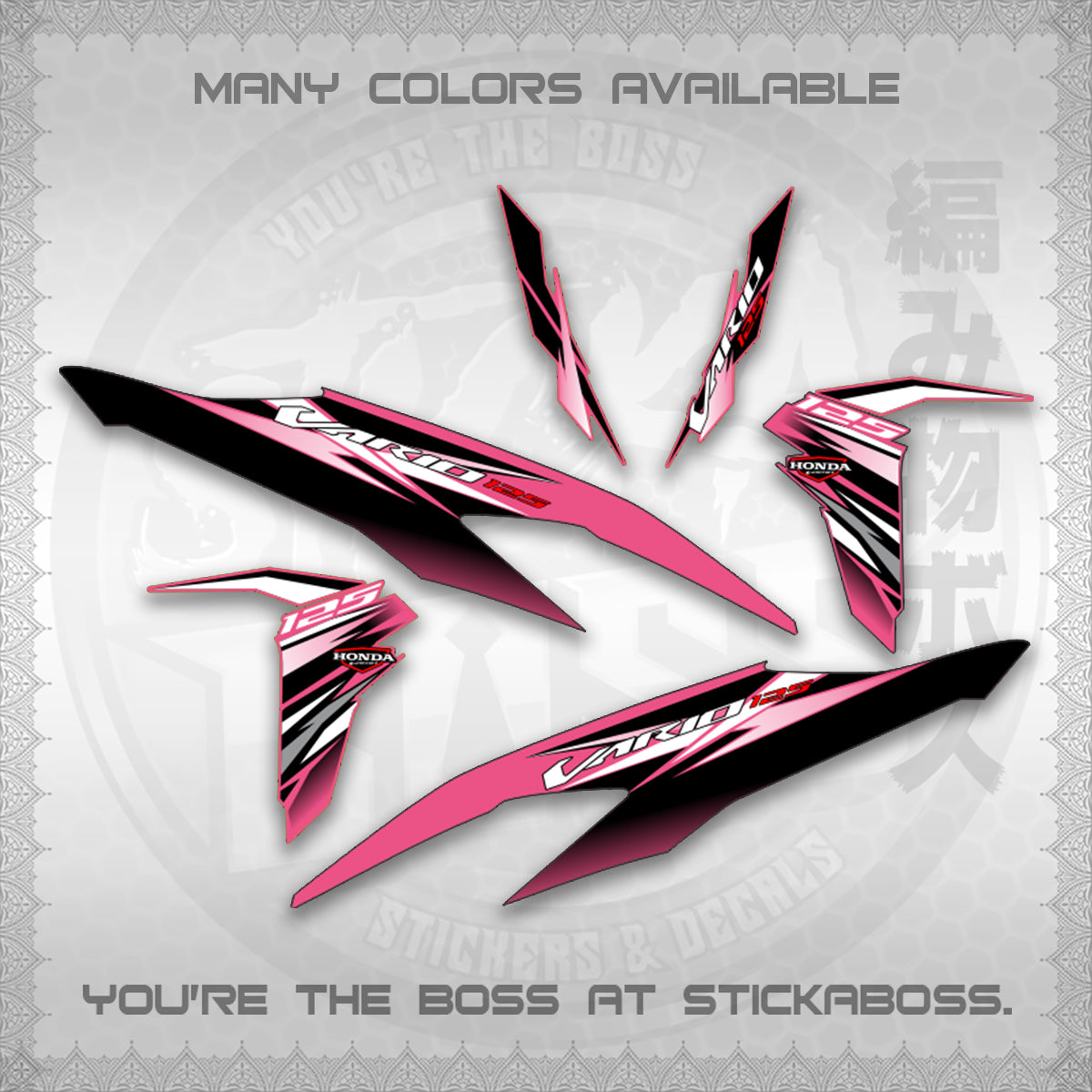 CLICK 125 V2 MALAY INDO CONCEPT ( VARIO STRIPING SLASH ) STICKER DECALS By STICKABOSS