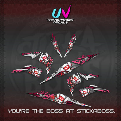 BEAT FI V2 UV TRANSPARENT DECALS (2026 NEW RCB 2.0 DESIGN) STICKER KITS BY STICKABOSS