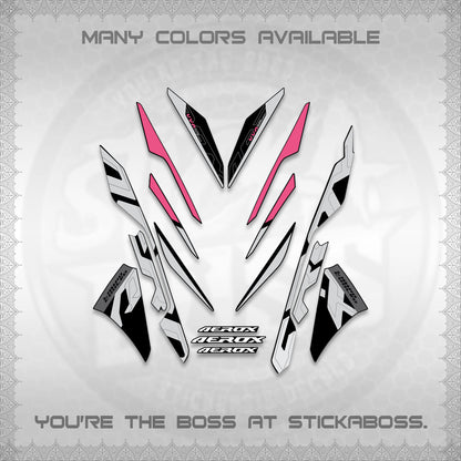 AEROX V3 ALPHA TURBO STOCK DECALS (STOCK DESIGN 2026)STICKER DECALS By STICKABOSS
