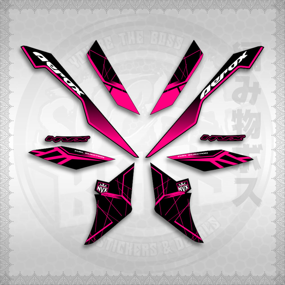 STICKER DECALS for AEROX V3 ALPHA TURBO INDO-MALAYSIAN (AV3MAMABO) By STICKABOSS (SOFIE LAMINATED WATERPROOF)