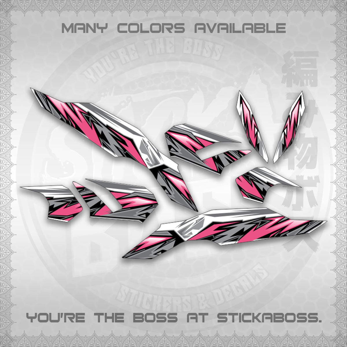 CLICK V3 INDO MALAY CONCEPT ( FOR WHITE STRIPING NEW CUSTOM DESIGN ) STICKER DECALS By STICKABOSS