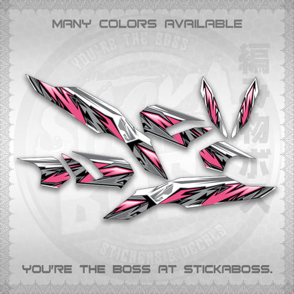CLICK V3 INDO MALAY CONCEPT ( FOR WHITE STRIPING NEW CUSTOM DESIGN ) STICKER DECALS By STICKABOSS
