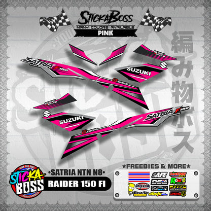 RAIDER 150 FI DECALS ( SATRIA NTN N8 )【WITH FREEBIES】