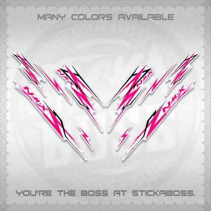 NMAX V2 FOR WHITE DECALS (2024 NM A8 STYLE) STICKER DECALS By STICKABOSS