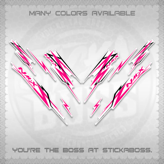 NMAX V2 FOR WHITE DECALS (2024 NM A8 STYLE) STICKER DECALS By STICKABOSS