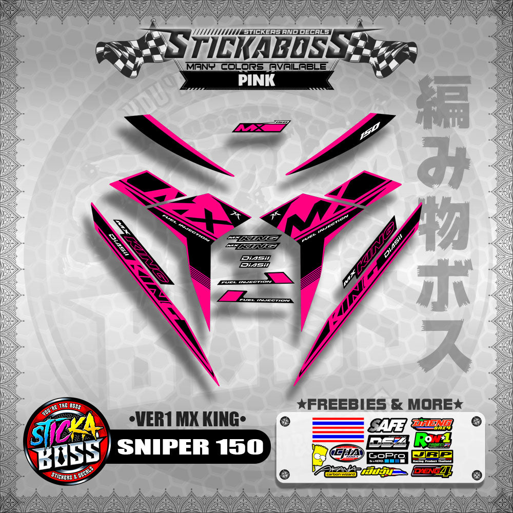 SNIPER 150 DECALS ( VER1 MX KING )【WITH FREEBIES】MALAYSIAN CONCEPT/Y15ZR/EXCITER 150
