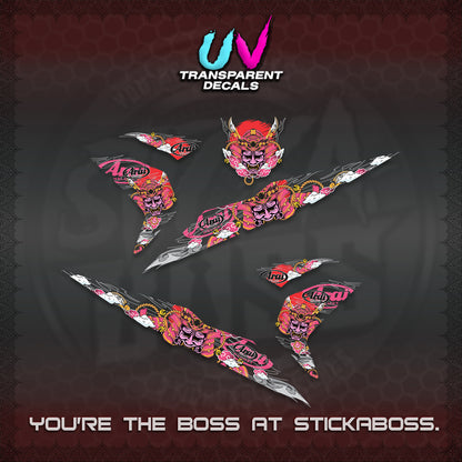 BEAT FI V2 INDO UV TRANSPARENT DECALS (2026 NEW SAMURAI MOTIF) STICKER KITS BY STICKABOSS