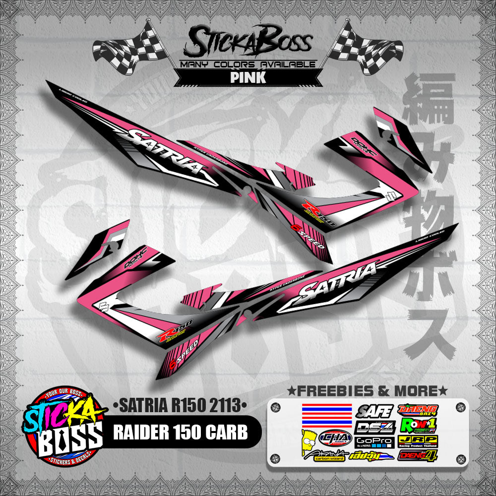 RAIDER 150 CARB DECALS ( SATRIA R150 2113 ) [ PREMIUM GLOSSY LAMINATED ]【WITH FREEBIES】
