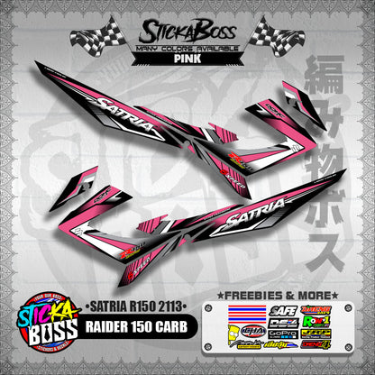 RAIDER 150 CARB DECALS ( SATRIA R150 2113 ) [ PREMIUM GLOSSY LAMINATED ]【WITH FREEBIES】