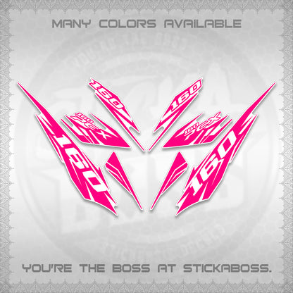 PCX 150 160 INDO FOR WHITE DECALS (2026 NEW 08 DESIGN) STICKER DECALS By STICKABOSS