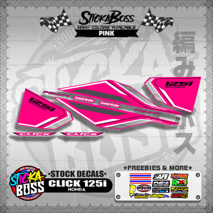 CLICK 125i V1 ( STOCK DECALS ) 【WITH FREEBIES】