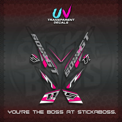 MIO SOUL I 115 GT INDO UV TRANSPARENT DECALS(0005 DESIGN)STICKER DECALS By STICKABOSS