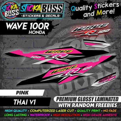 HONDA WAVE 100 R (THAI V1) [STOCK DECALS]【PREMIUM GLOSSY LAMINATED】
