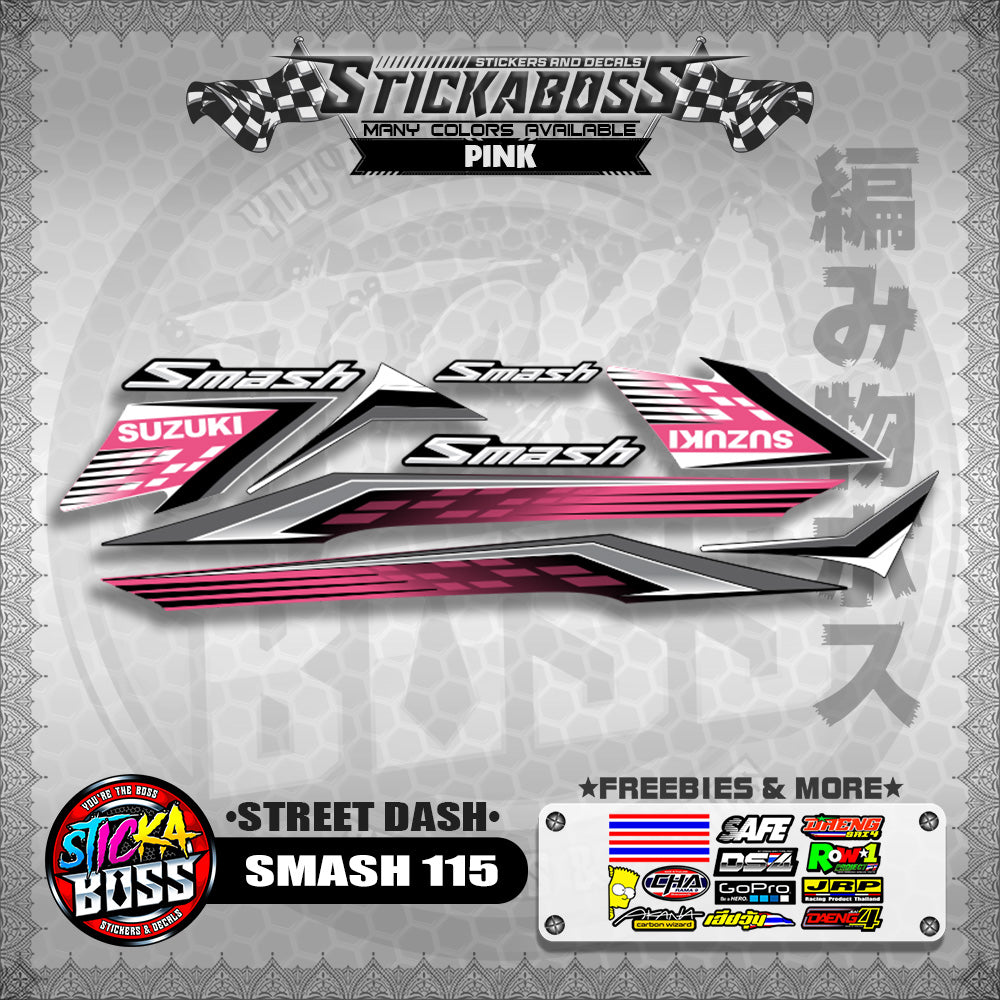 SMASH 115 STICKER DECALS ( STREET DASH )【WITH FREEBIES】