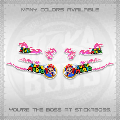 FAZZIO FOR WHITE DECALS (FLAMES 02 SUPER-M MOTIF) STICKER KITS BY STICKABOSS