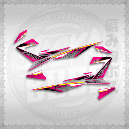 STICKER DECALS for RAIDER 150 REBORN CARB (RCCHEGR) By STICKABOSS (SOFIE LAMINATED WATERPROOF)