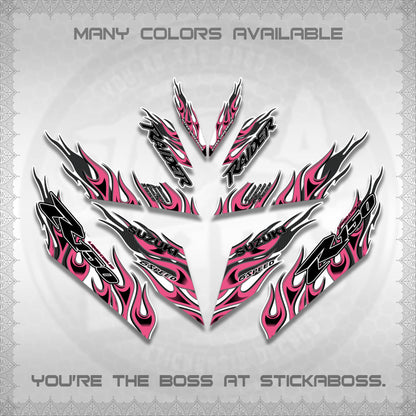 RAIDER 150 Fi FOR WHITE DECALS (API TERBARU VIRAL ELEGAN)STICKER DECALS BY STICKABOSS