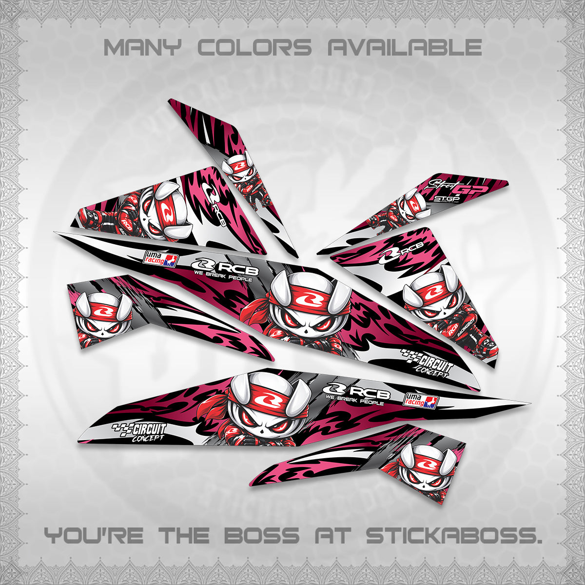 BEAT FI V1 DECALS (2026 NEW RCB 2.0 DESIGN) STICKER KITS BY STICKABOSS