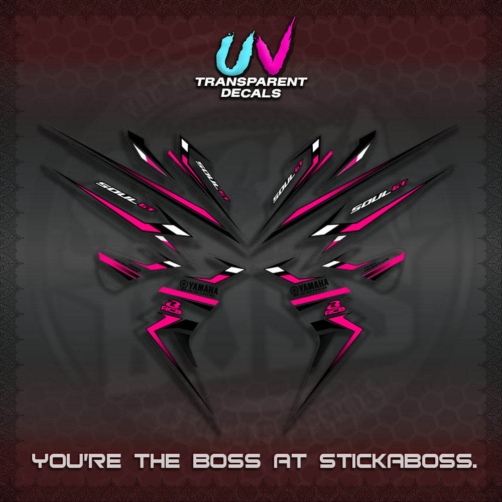 【PREMIUM UV PRINT】TRANSPARENT MIO SOUL i 115 GT INDO STRIPING DECALS (2026 DESIGN 001)By STICKABOSS
