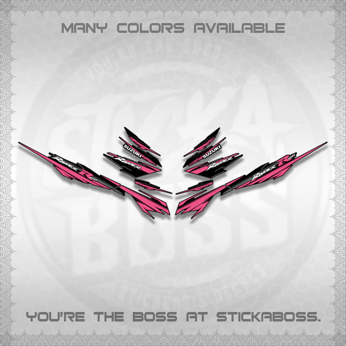 RAIDER 150 FI SATRIA DECALS (MINIMALIST 0016 DESIGN)STICKER DECALS By STICKABOSS