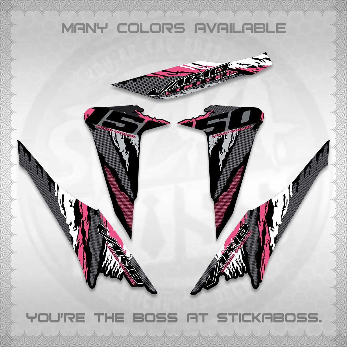 CLICK 150 V2 VARIO DECALS (2022 SPECIAL SPLASH DESIGN) STICKER KITS BY STICKABOSS