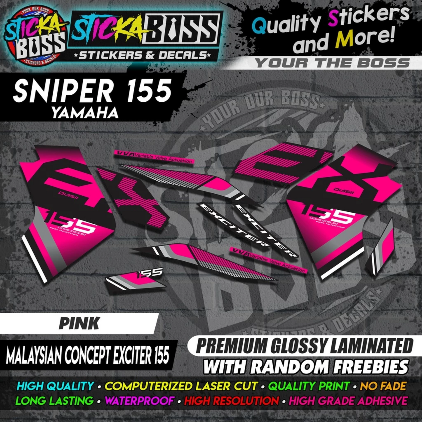 SNIPER 155 New Stock Decals [ MALAYSIAN CONCEPT EXCITER 155 ]
