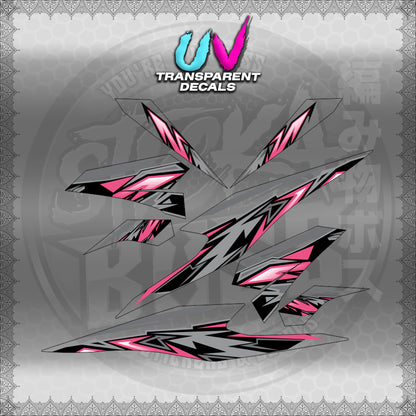 TRANSPARENT BEAT 110 V3 INDO-MALAY CONCEPT (STRIPING MOTIF DESIGN) STICKER DECALS for STICKABOSS