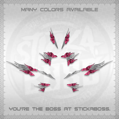 CLICK V2 STRIPING DECALS (2026 MODERN TRIBAL FIRE) STICKER KITS BY STICKABOSS