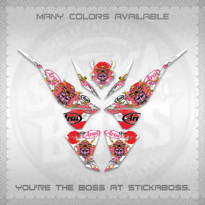 CLICK 125 V1 VARIO FOR WHITE DECALS (2026 NEW SAMURAI MOTIF) STICKER KITS BY STICKABOSS