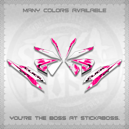 CLICK V2 MALAY FOR WHITE DECALS (HITAM STRIPING 03 MOTIF)STICKER DECALS By STICKABOSS
