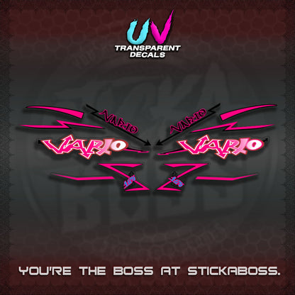 CLICK V2 INDO/MALAY UV TRANSPARENT VARIO DECALS (GRAFITY VARIO MOTIF)STICKER DECALS By STICKABOSS