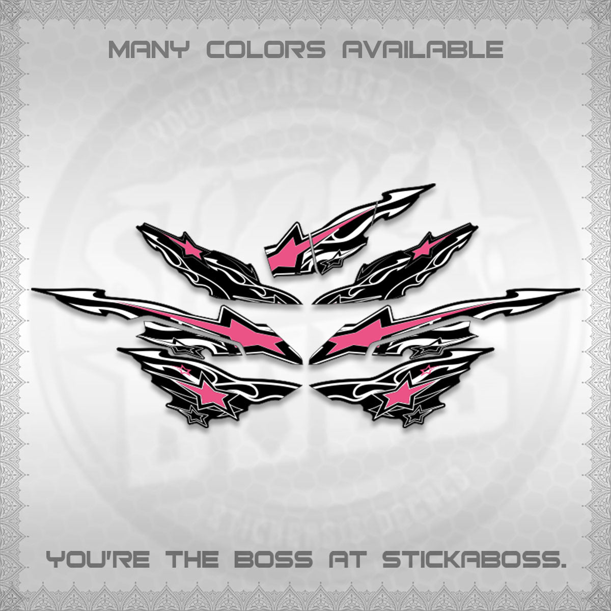 AEROX  V3 INDO DECALS (0005 RISING STAR)STICKER DECALS By STICKABOSS