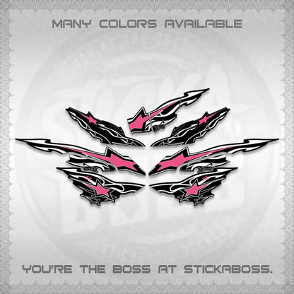 AEROX  V3 INDO DECALS (0005 RISING STAR)STICKER DECALS By STICKABOSS