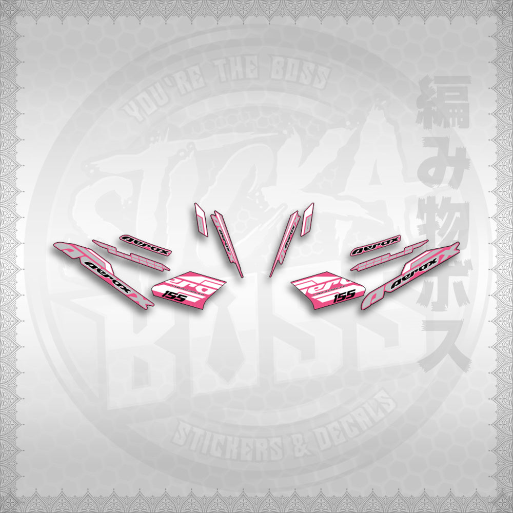 STICKER DECALS for AEROX 155 V1 THAI (AV1BLSI20) By STICKABOSS (SOFIE LAMINATED WATERPROOF)
