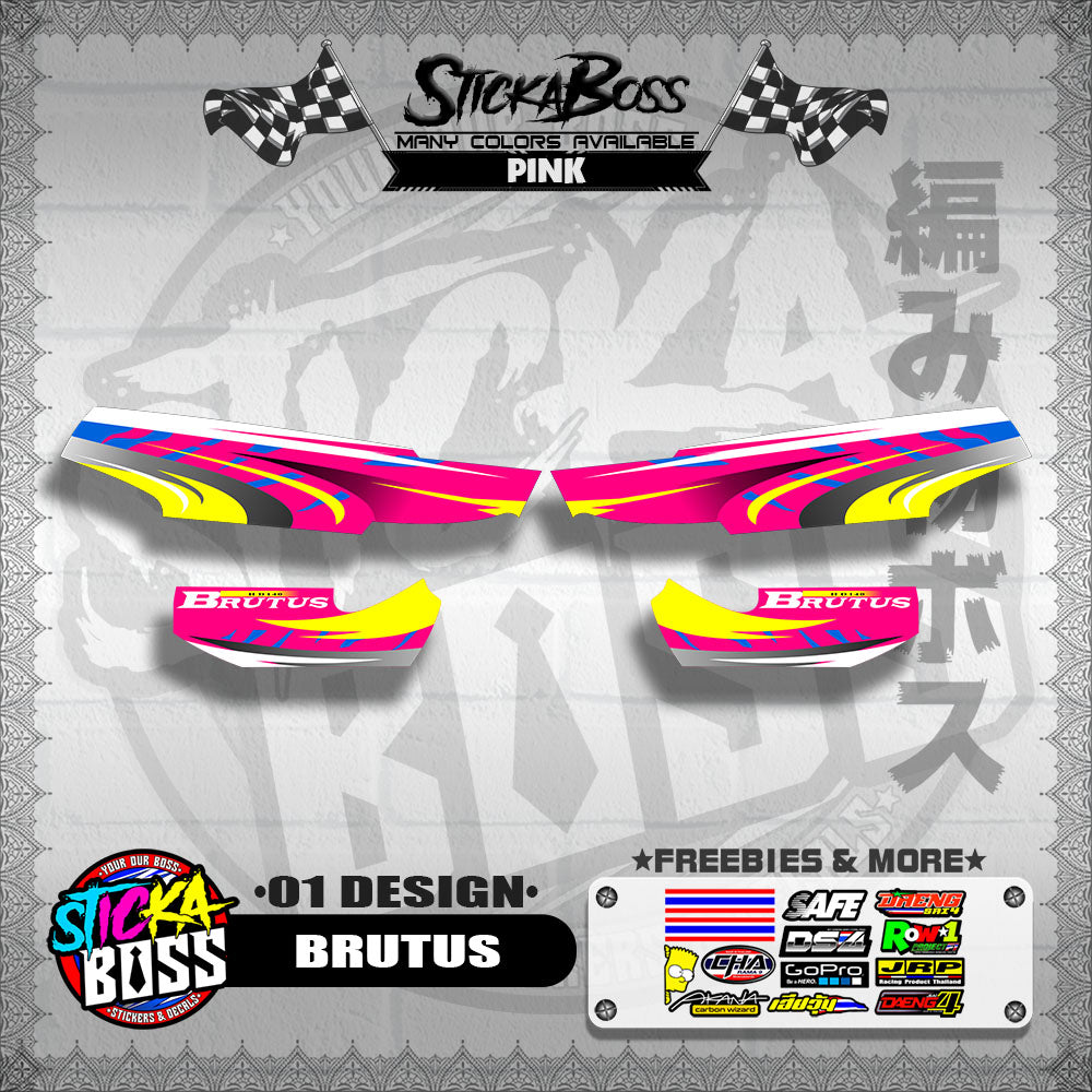 KAWASAKI BRUTUS STOCK DECALS ( 01 DESIGN )【WITH FREEBIES】