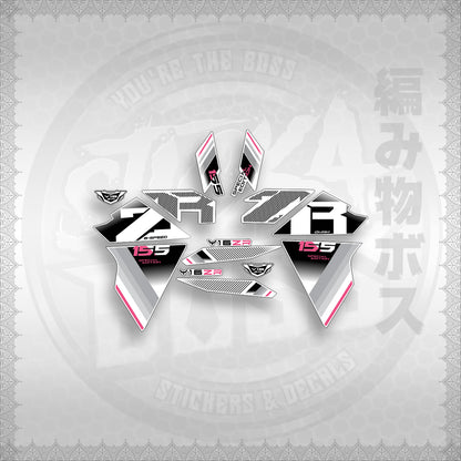 STICKER DECALS for SNIPER 155 (S155Y1SIPHFOWH) By STICKABOSS (SOFIE LAMINATED WATERPROOF)