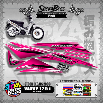 HONDA WAVE 125 i ( STOCK DECALS 2006 )【WITH FREEBIES】