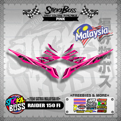 RAIDER 150 FI MALAYSIAN DECALS ( F150 SATRIA MALAYSIA 01 )【WITH FREEBIES】
