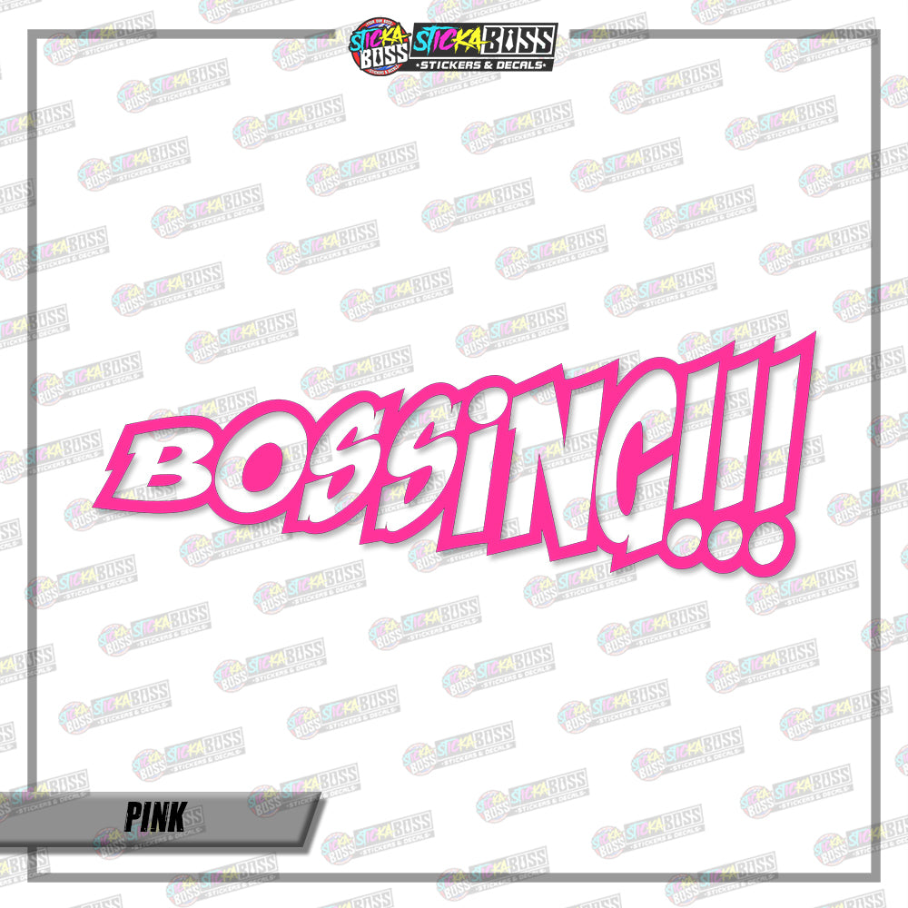 BOSSING!!!  (VINYL CUT-OUT STICKER DECALS )【Stickaboss】