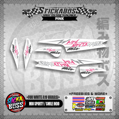 MIO SPORTY / SMILE INDO STICKER DECALS ( FOR WHITE A19 VARIASI )【WITH FREEBIES】